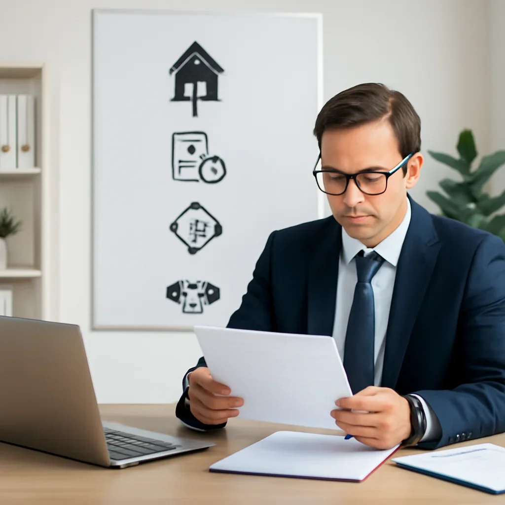 Broker reviewing mortgage steps for about north east mortgages