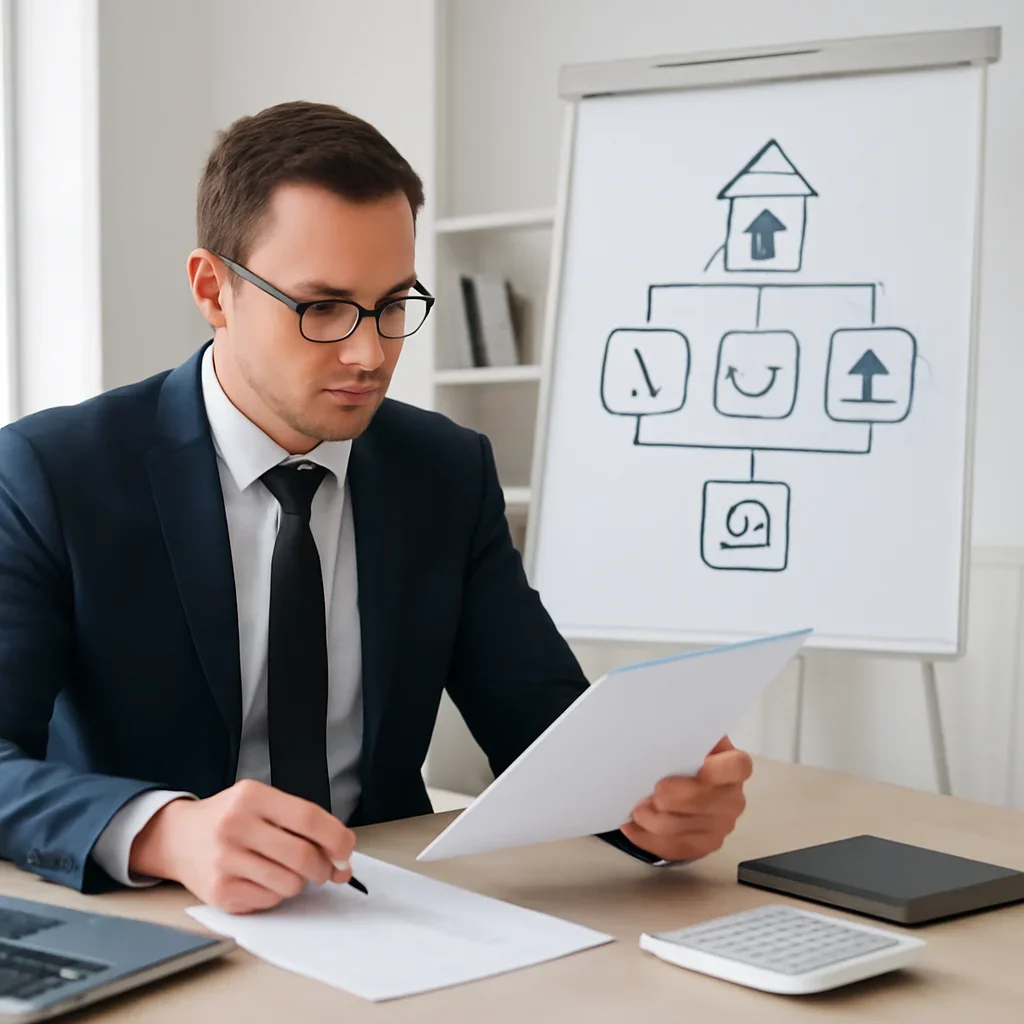 Broker reviewing mortgage steps for montreal welcome tax explained for first-time buyers