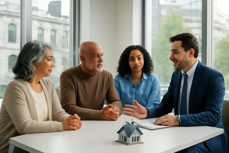 Reverse Mortgage Myths Every Quebec Homeowner Should Know mortgage consultation scene