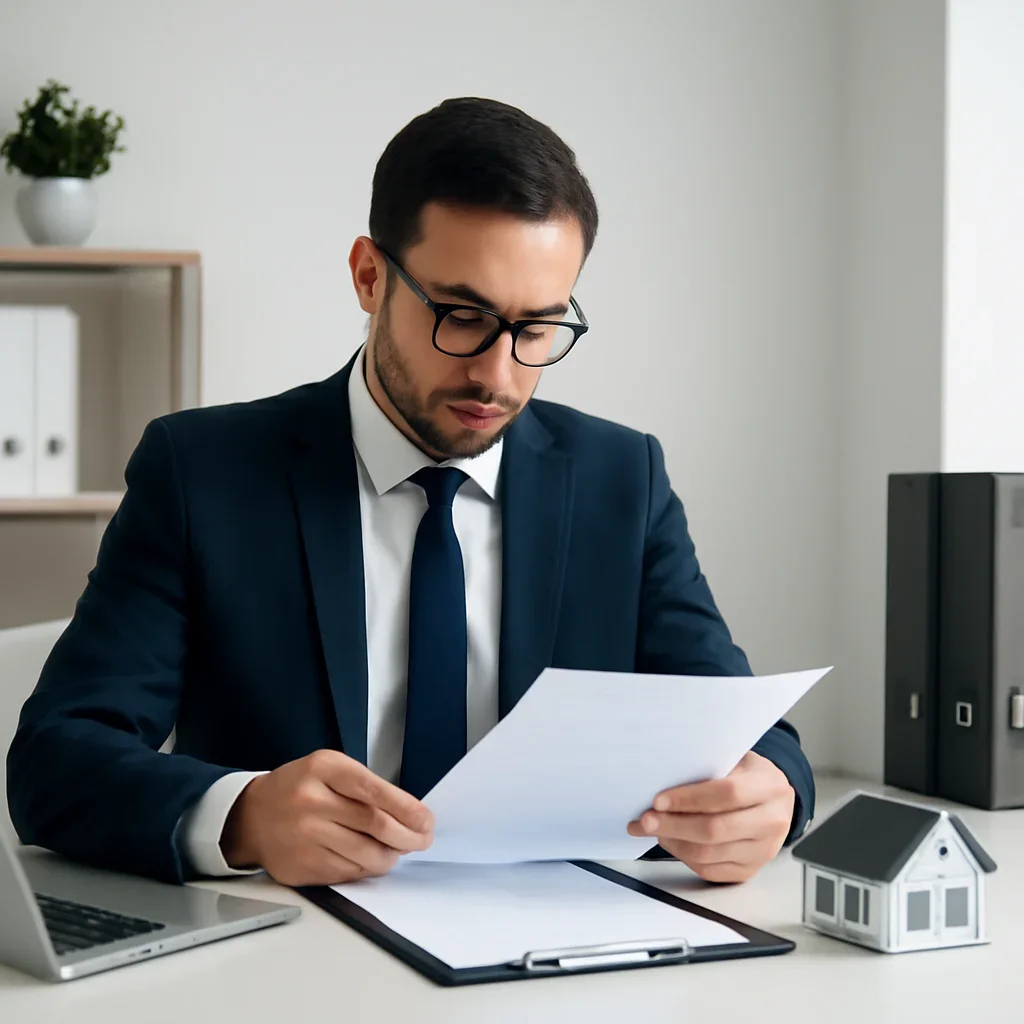 Broker reviewing mortgage steps for self-employed mortgage approval: documents that really matter