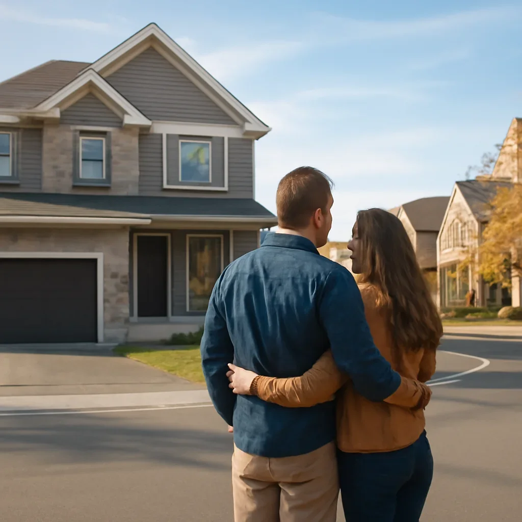 Residential setting connected to construction mortgage