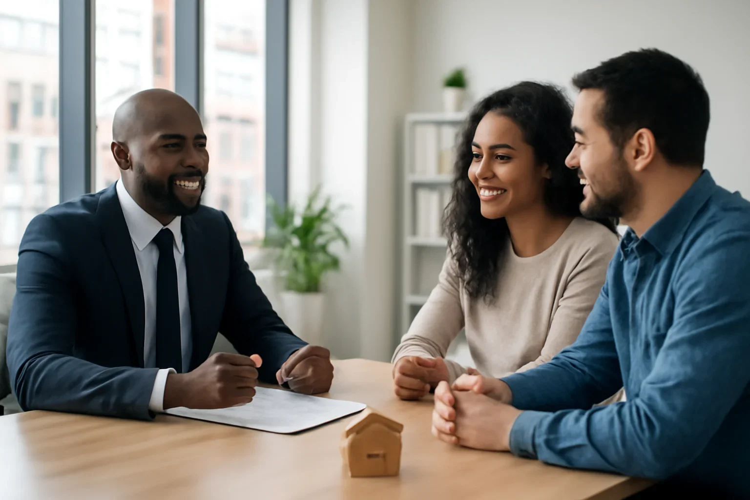 Contact mortgage consultation scene