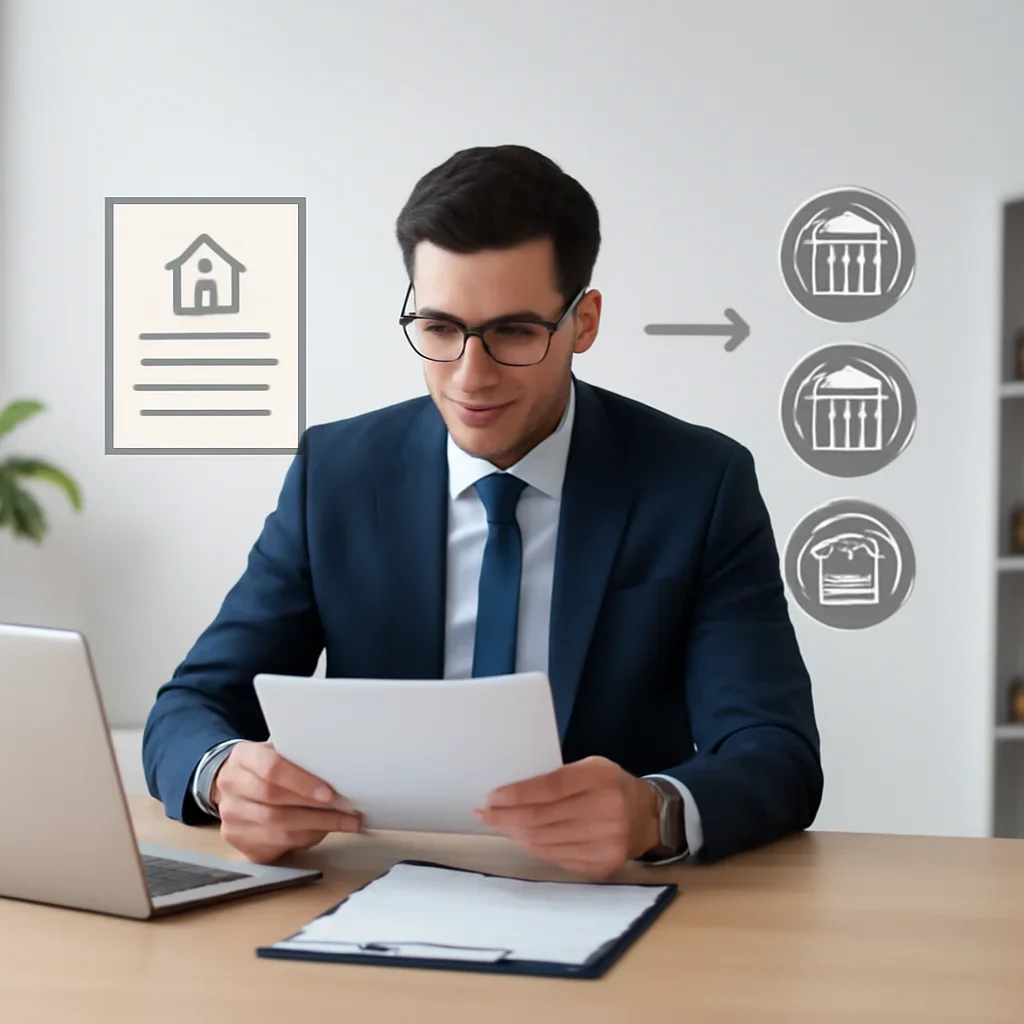 Broker reviewing mortgage steps for why use a mortgage broker