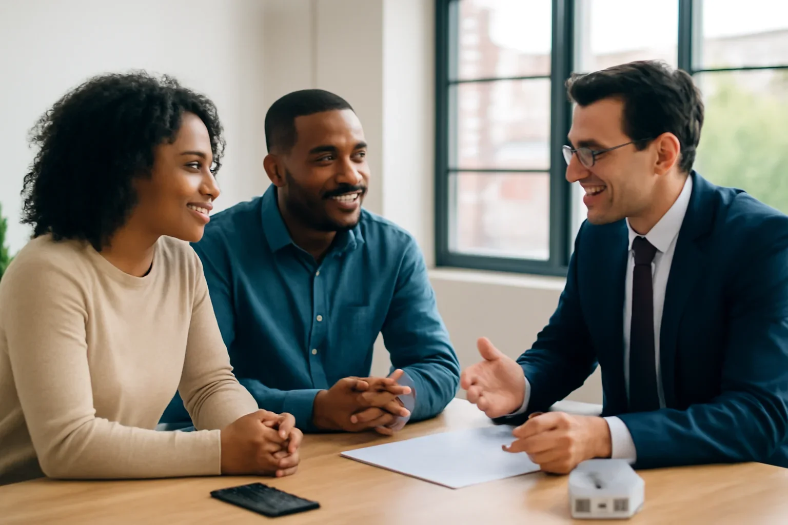 Home Buyers' Plan mortgage consultation scene