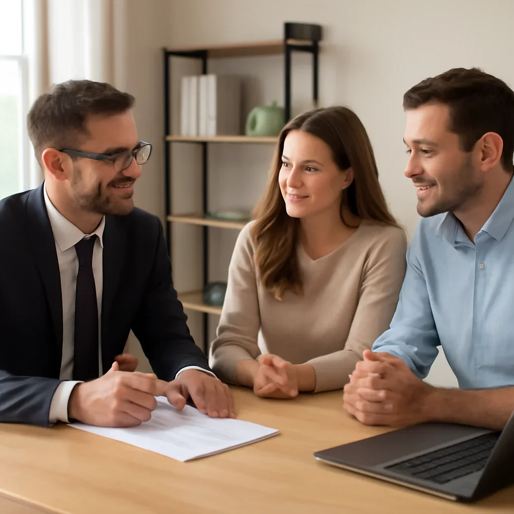 Borrower meeting with North East Mortgages team