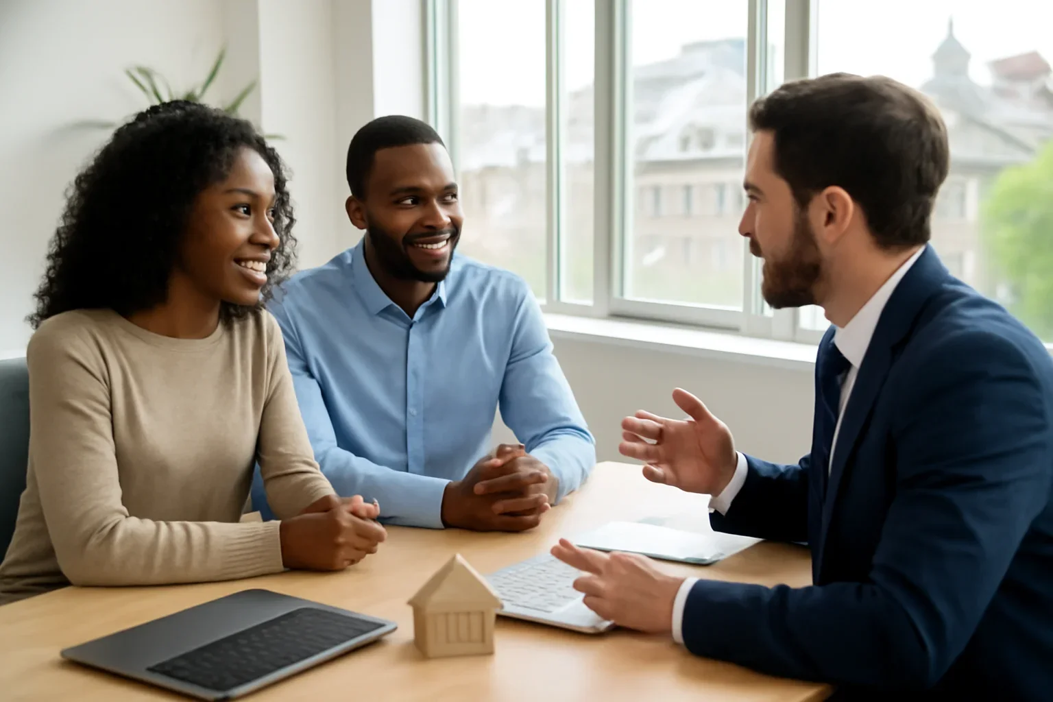 Mortgage Calculator mortgage consultation scene
