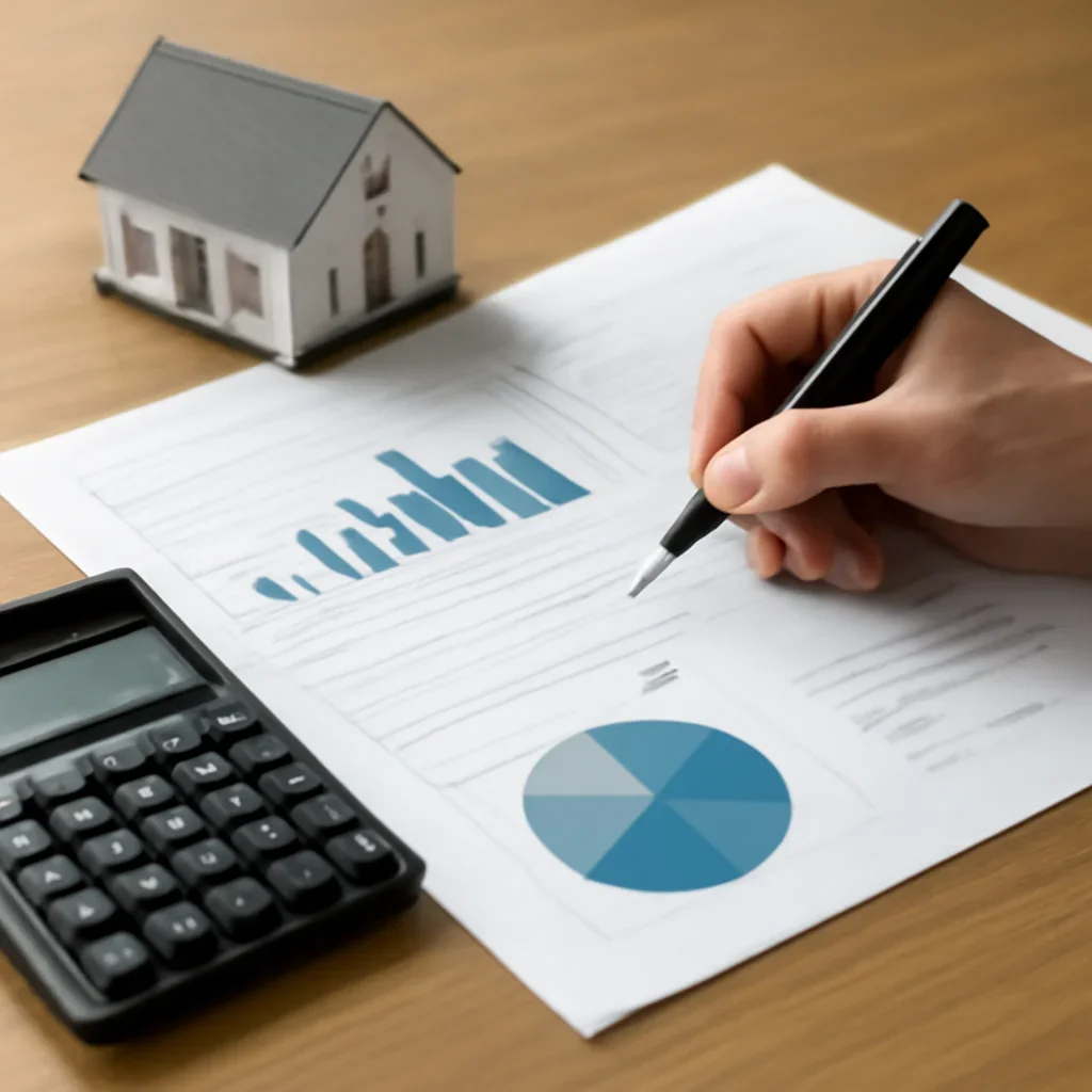Planning documents and budgeting for mortgage for real estate investors