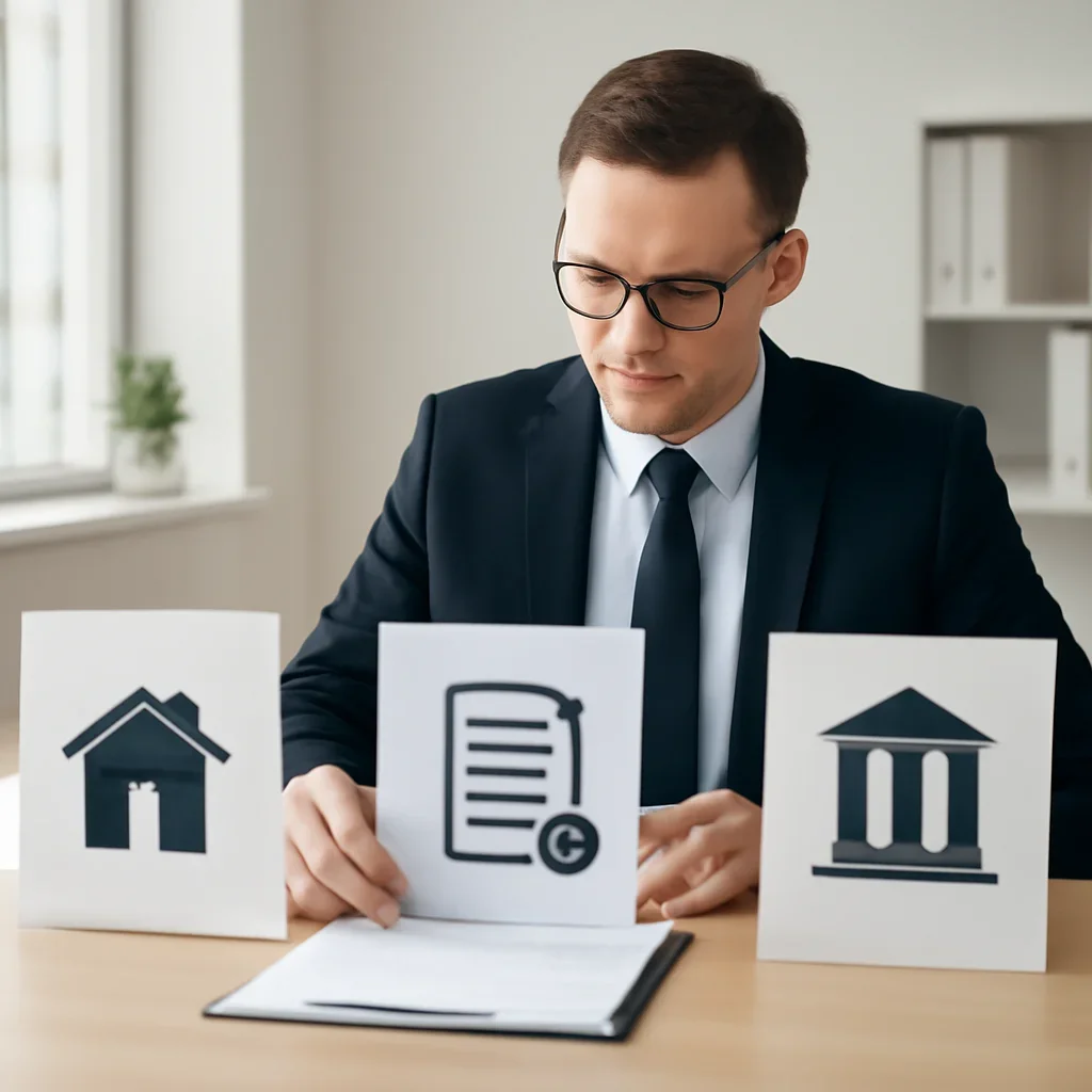 Broker reviewing mortgage steps for support