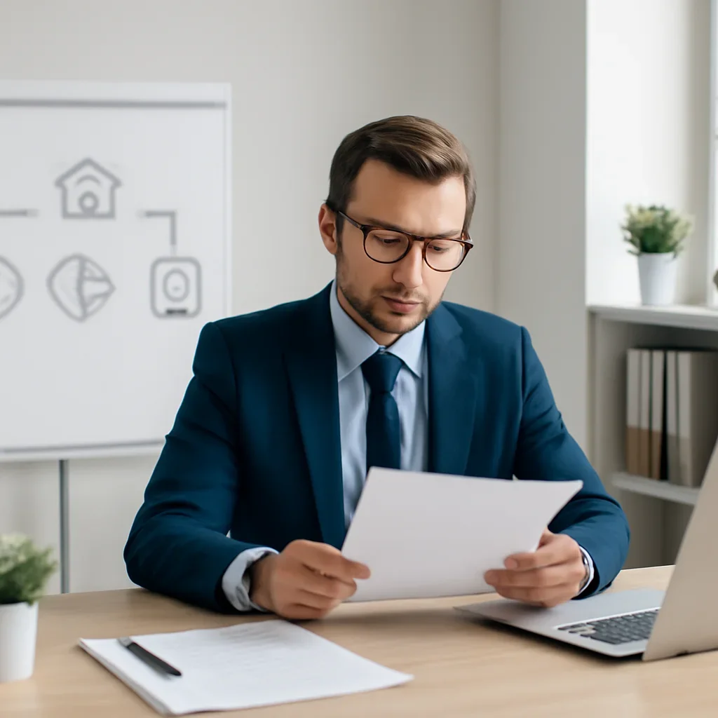 Broker reviewing mortgage steps for use your equity