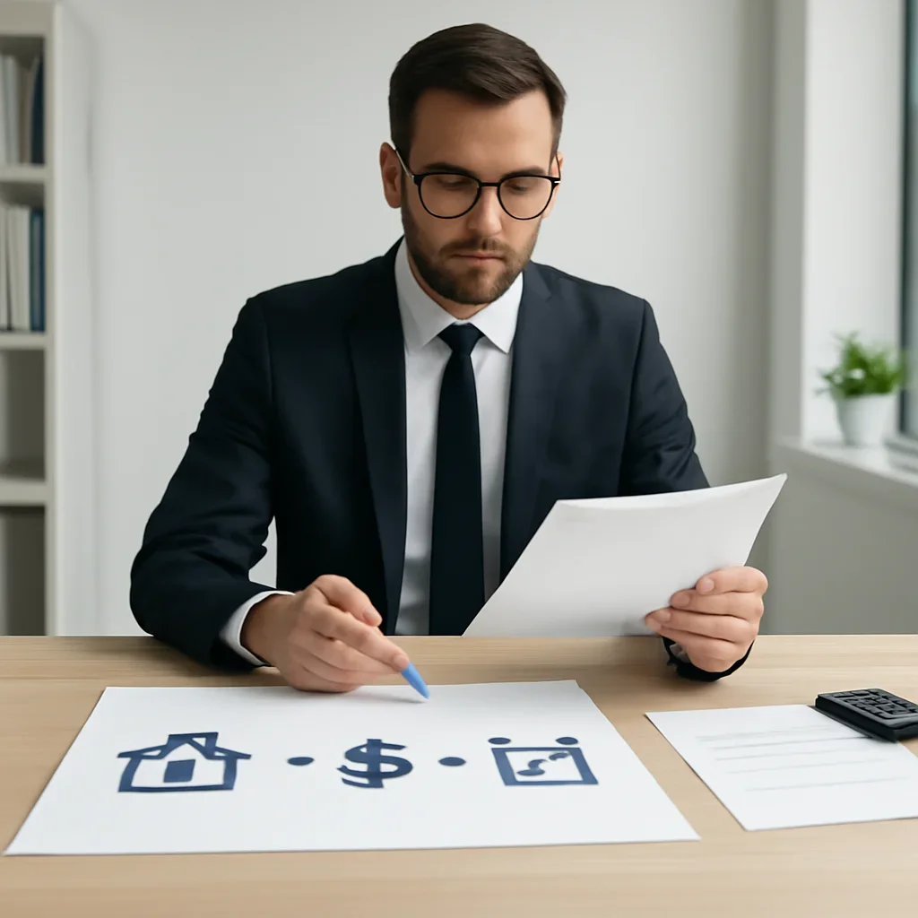 Broker reviewing mortgage steps for montreal welcome tax